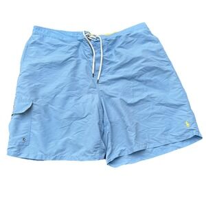 Polo Ralph‎ Lauren Swim Wear Board Shorts Men's 2XB Big Light Blue Yellow READ